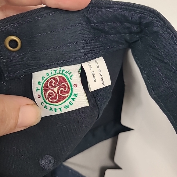 NWT Traditional Craftwear Ireland Hat Black Grey Orange 100% Cotton OS - Picture 8 of 9